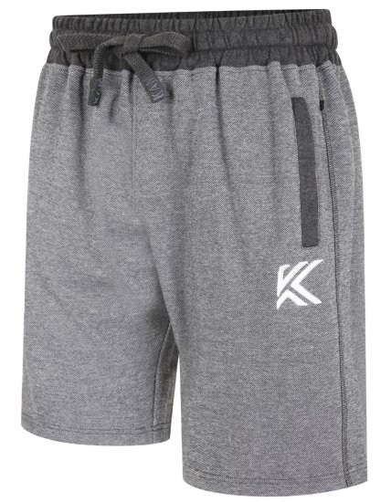 Kam Jeans 3304 Terry Contrast Shorts Charcoal - Sweatbukser og-shorts - Sweatbukser og Sweatshorts 2XL-12XL