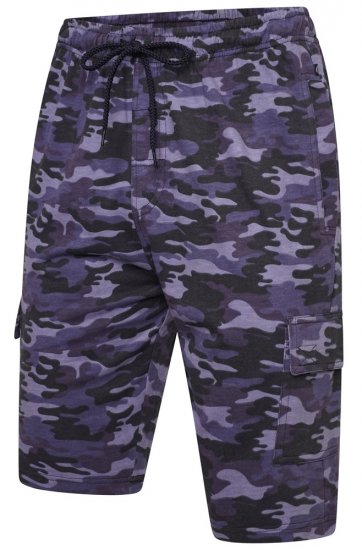 Kam Jeans 3306 Cargo Camo Lounge Shorts Navy - Sweatbukser og-shorts - Sweatbukser og Sweatshorts 2XL-12XL