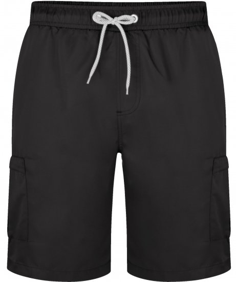 Kam Jeans 334 Cargo Swim Shorts Black - Undertøy & badetøy - Undertøy store størrelser 