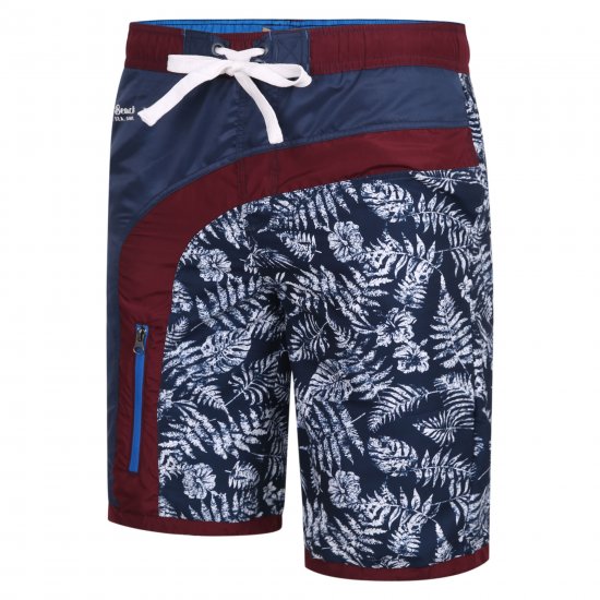 Kam Jeans 349 Leaf Print Swimmers Navy - Undertøy & badetøy - Undertøy store størrelser 
