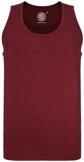 Kam Jeans 500 Tank Top Burgundy - T-skjorter - Store T-skjorter - 2XL-14XL
