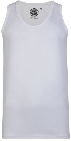 Kam Jeans 500 Tank Top White - T-skjorter - Store T-skjorter - 2XL-14XL