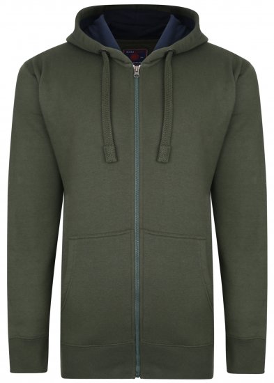 Kam Jeans Hettegenser Olive Green - Gensere og hettegensere - Store hettegensere - 2XL-14XL