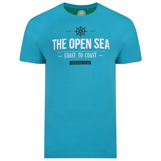 Kam Jeans 5254 Open Sea T-Shirt Light Blue - T-skjorter - Store T-skjorter - 2XL-14XL