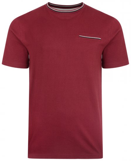 Kam Jeans 5285 T-shirt Burgundy - T-skjorter - Store T-skjorter - 2XL-14XL