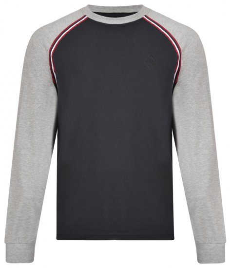 Kam Jeans 5288 Long Sleeve T-shirt Black - T-skjorter - Store T-skjorter - 2XL-14XL