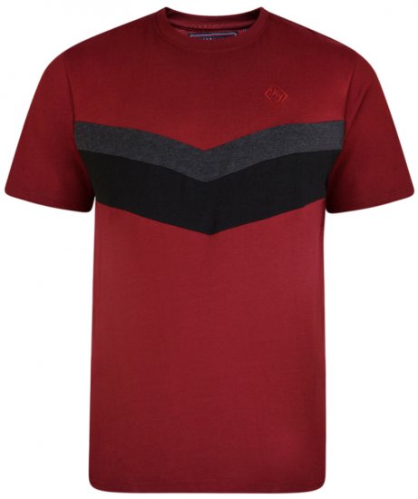 Kam Jeans 5306 T-shirt Burgundy - T-skjorter - Store T-skjorter - 2XL-14XL