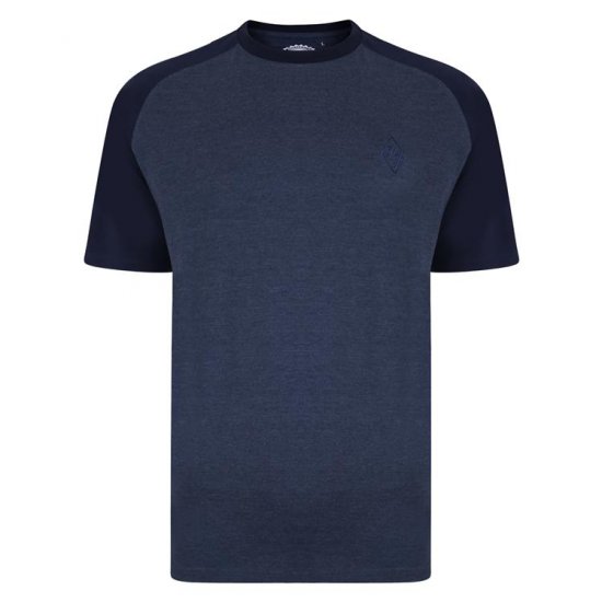 Kam Jeans 5314 Raglan T-Shirt Charcoal/Insignia Twin Pack - T-skjorter - Store T-skjorter - 2XL-14XL