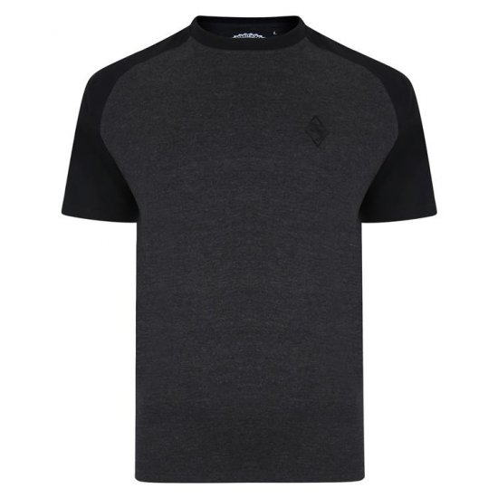 Kam Jeans 5314 Raglan T-Shirt Charcoal/Insignia Twin Pack - T-skjorter - Store T-skjorter - 2XL-14XL