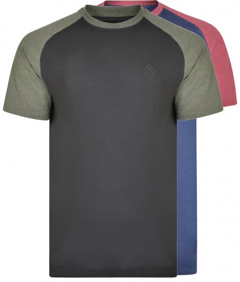 Kam Jeans 5314 Twin pack T-shirts Black/Navy - T-skjorter - Store T-skjorter - 2XL-14XL