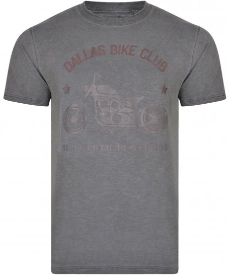 Kam Jeans 5316 Dallas Bike Club T-shirt Charcoal - T-skjorter - Store T-skjorter - 2XL-14XL