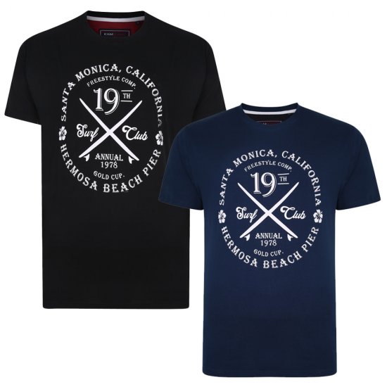 Kam Jeans 5331 Twin pack California Tee - T-skjorter - Store T-skjorter - 2XL-14XL