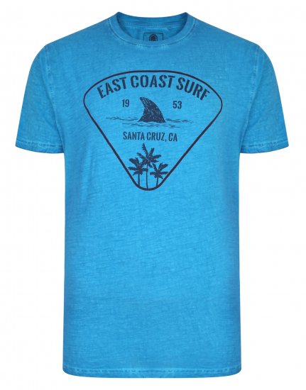 Kam Jeans East Coast Crew Neck Tee Turk Blue - T-skjorter - Store T-skjorter - 2XL-14XL