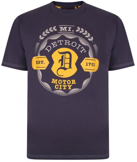 Kam Jeans 5350 Detroits Motors T-shirt Charcoal - T-skjorter - Store T-skjorter - 2XL-14XL