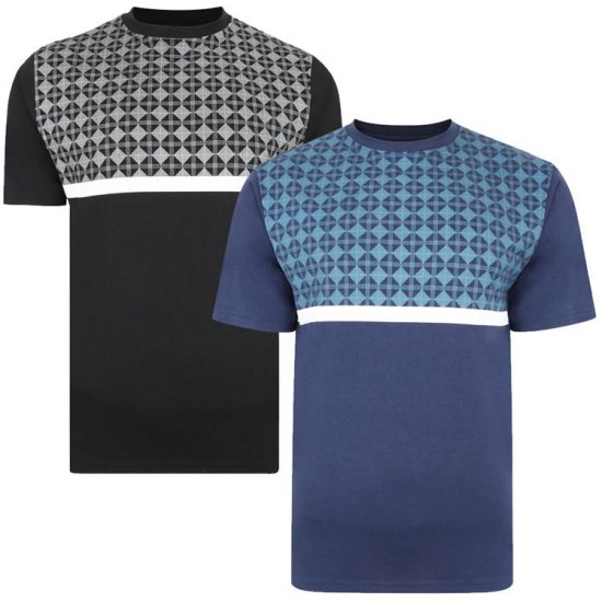 Kam Jeans 5366 Twin Pack Crew Neck T-Shirts - T-skjorter - Store T-skjorter - 2XL-14XL