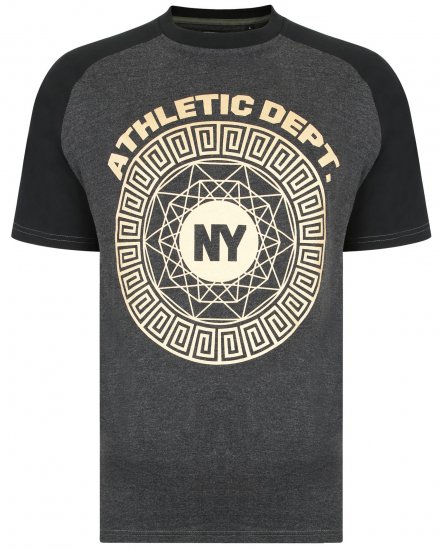 Kam Jeans 5378 NY Raglan Tee Charcoal - T-skjorter - Store T-skjorter - 2XL-14XL