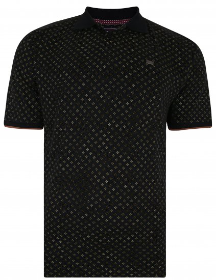 Kam Jeans 5440 Dobby Print Polo - Polo- & piqueskjorter - Poloskjorte i store størrelser - 2XL-8XL