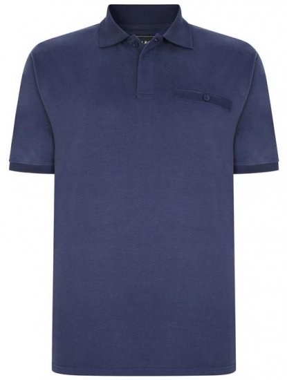 Kam Jeans 5450 Peach Finish Polo Navy - Polo- & piqueskjorter - Poloskjorte i store størrelser - 2XL-8XL