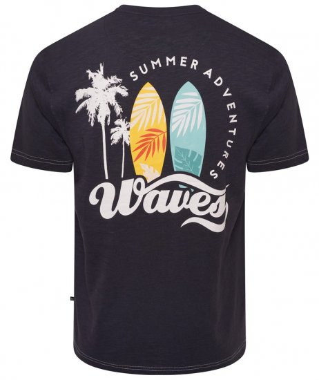 Kam Jeans 5709 Summer Adventure Print Tee Indigo - T-skjorter - Store T-skjorter - 2XL-14XL