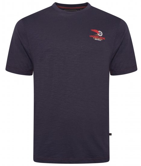 Kam Jeans 5710 Legendary Racing Slub Tee With Back Print Navy - T-skjorter - Store T-skjorter - 2XL-14XL