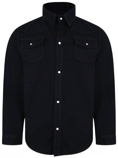 Kam Jeans 602 Jeansskjorte Svart - Skjorter - Store skjorter - 2XL-8XL