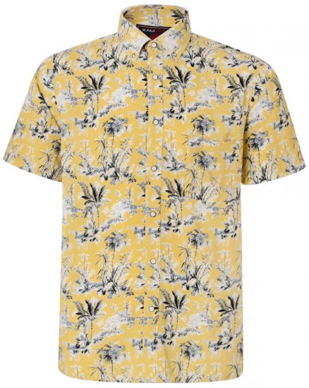 Kam Jeans 6191 Short Sleeve Shirt Sand - Skjorter - Store skjorter - 2XL-8XL