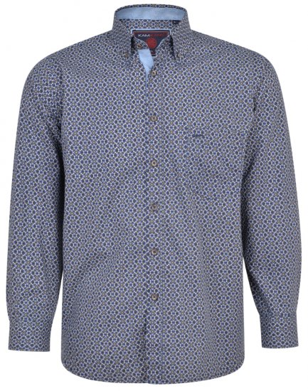 Kam Jeans 6196 LS Paisley Print Shirt - Skjorter - Store skjorter - 2XL-8XL