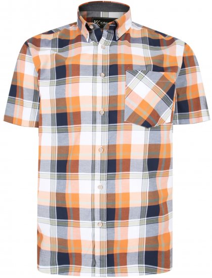 Kam Jeans 6216 Large Check Shirt Rust - Skjorter - Store skjorter - 2XL-8XL