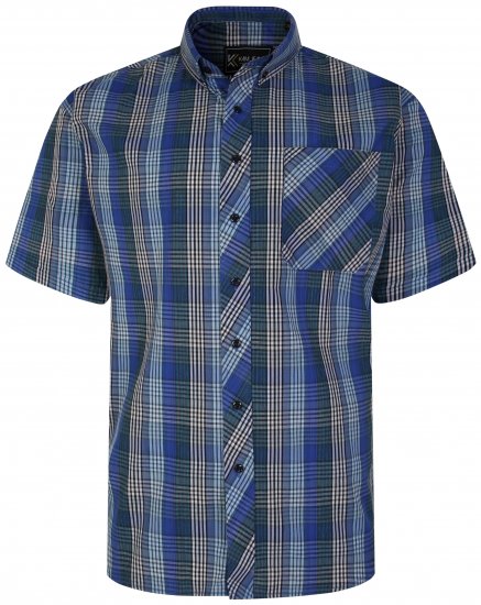 Kam Jeans 6250 Short sleeve Shirt Blue - Skjorter - Store skjorter - 2XL-8XL