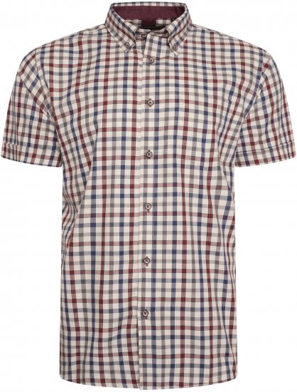Kam Jeans 6282 Casual SS Check Shirt Multi-Colored - Skjorter - Store skjorter - 2XL-8XL