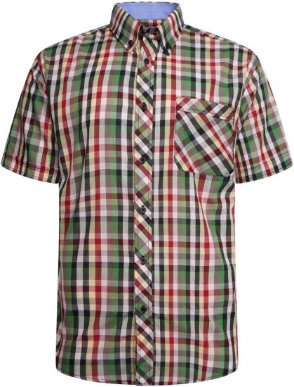 Kam Jeans 6310 Casual Check Short Sleeve Shirt Multi-Colored - Skjorter - Store skjorter - 2XL-8XL