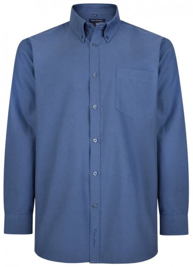 Kam Oxfordskjorte Lang erm Mørkeblå - Skjorter - Store skjorter - 2XL-8XL