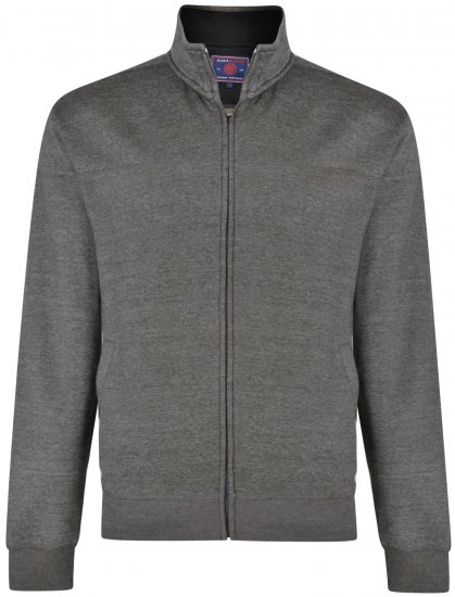 Kam Jeans 7018 Full zip Sweatshirt Charcoal - Gensere og hettegensere - Store hettegensere - 2XL-14XL