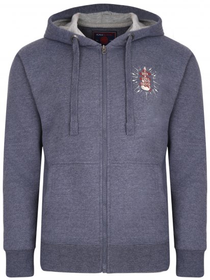 Kam Jeans 7029 Hoodie Indigo - Gensere og hettegensere - Store hettegensere - 2XL-14XL