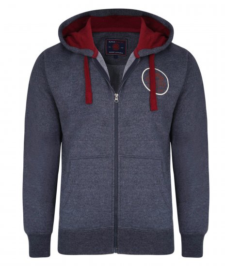 Kam Jeans 7030 Hoody Indigo - Gensere og hettegensere - Store hettegensere - 2XL-14XL