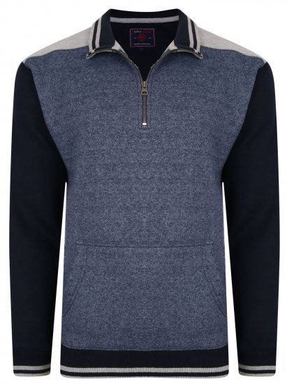 Kam Jeans 7032 Casual Sweater Navy - Gensere og hettegensere - Store hettegensere - 2XL-14XL