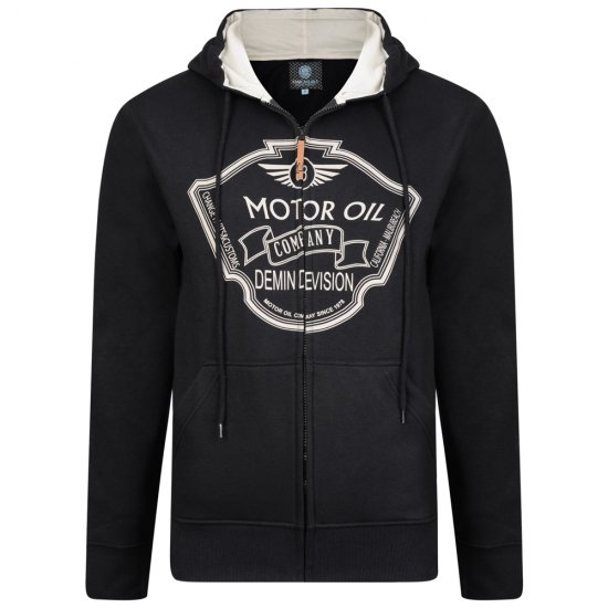 Kam Jeans 705 Motor Oil Hoodie Black - Gensere og hettegensere - Store hettegensere - 2XL-14XL