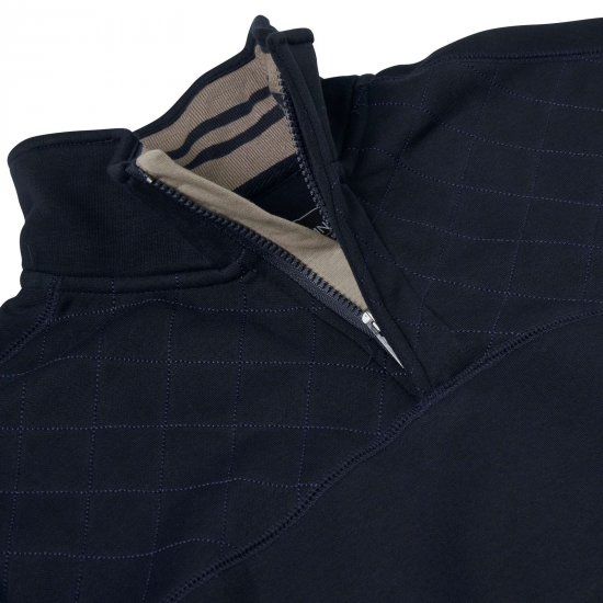 Kam Jeans 7092 Collegegenser med halv glidelås Mørkeblå - Gensere og hettegensere - Store hettegensere - 2XL-14XL