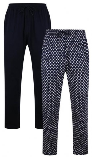 Kam Jeans 877 Lounge Pants Navy Twin Pack - Undertøy & badetøy - Undertøy store størrelser 