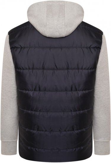 Kam Jeans KV135 Quilted Zip Thru Hoody with Padded Body & Jersey Sleeves Navy TALL SIZES - HERREKLÆR MT-6XLT - Klær for høye menn