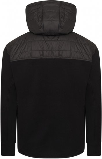 Kam Jeans KV136 Padded Body And Jersey Sleeves Hybrid Zip Thru Quilted Hoody Black TALL SIZES - HERREKLÆR MT-6XLT - Klær for høye menn