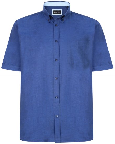 Kam Jeans P020 Premium Short sleeve Oxford Shirt Navy - Skjorter - Store skjorter - 2XL-8XL