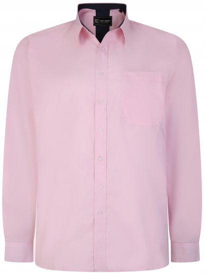 Kam Jeans P684 Premium Stretch Shirt Pink - Skjorter - Store skjorter - 2XL-8XL