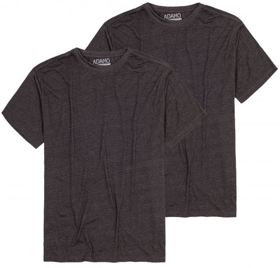 Adamo Kilian Regular fit 2-pack T-shirt Charcoal - T-skjorter - Store T-skjorter - 2XL-14XL