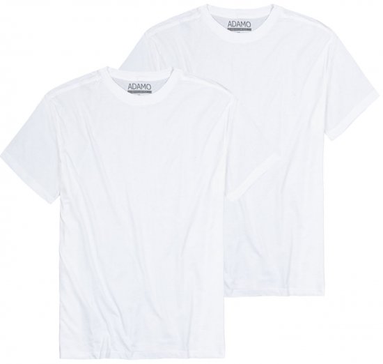 Adamo Kilian Regular fit 2-pack T-shirt White - T-skjorter - Store T-skjorter - 2XL-14XL