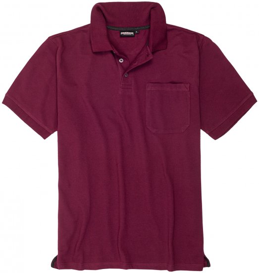 Adamo Klaas Regular fit Polo Shirt with Pocket Blackberry - Polo- & piqueskjorter - Poloskjorte i store størrelser - 2XL-8XL