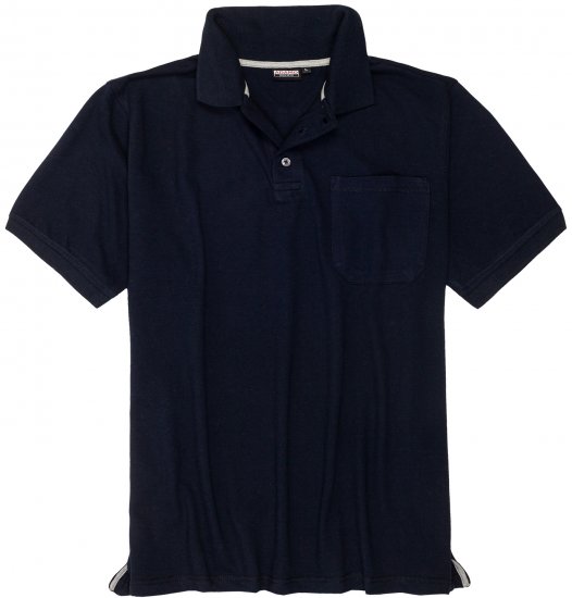 Adamo Klaas Regular fit Polo Shirt with Pocket Navy - Polo- & piqueskjorter - Poloskjorte i store størrelser - 2XL-8XL