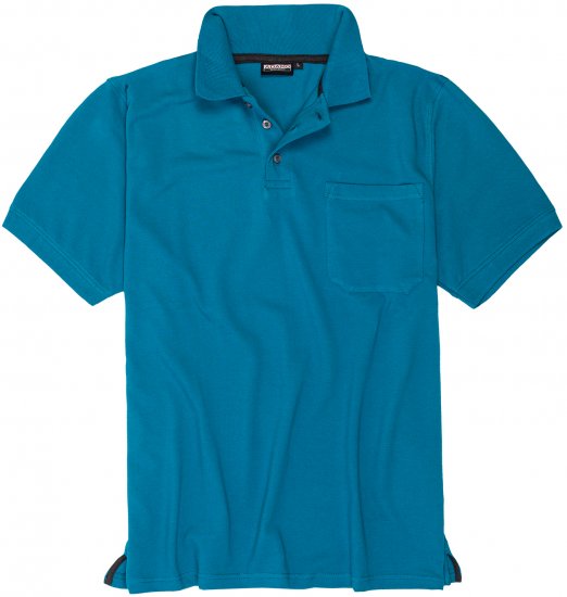 Adamo Klaas Regular fit Polo Shirt with Pocket Petrol - Polo- & piqueskjorter - Poloskjorte i store størrelser - 2XL-8XL