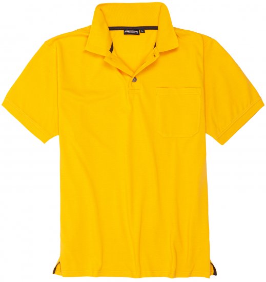 Adamo Klaas Regular fit Polo Shirt with Pocket Yellow - Polo- & piqueskjorter - Poloskjorte i store størrelser - 2XL-8XL
