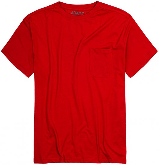 Adamo Kody Regular fit T-shirt with Pocket Red - T-skjorter - Store T-skjorter - 2XL-14XL